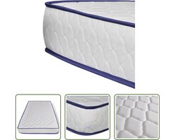 vidaXL Matras 90x200 - Traagschuim Matras - Matras traagschuim 200x90x17 cm - Tweepersoonsmatras - Memory Foam Matras - Anti Allergisch Matras