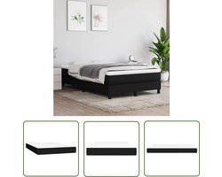vidaXL Matras - Pocketveringmatras - Pocketveringmatras 120x200x20 cm stof zwart - Comfortabele Matras - Medium Hard Matras - Duurzame Matras