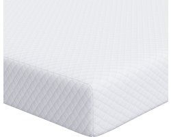 vidaXL - Matras - Topper - Wit - 160 - x - 200 - cm - Jacquard - Stof