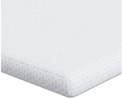 vidaXL - Matras - Topper - Wit - 90 - x - 200 - cm - Jacquard - Stof