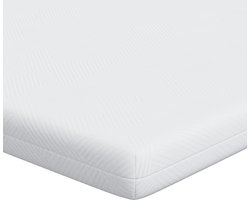 vidaXL - Matras - Topper - Wit - 90 - x - 200 - cm - Jacquard - stof