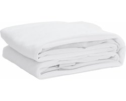 vidaXL - Matrasbeschermer - waterdicht - 140x200 - cm - wit