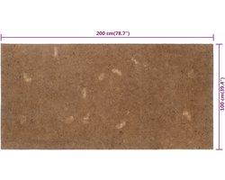 vidaXL Matrasonderlegger - Kokosvezel - 100x200 cm Kokosvezel Matrasbeschermer - Bedondersteuner - Matras Topper - Anti Allergisch Matras - Ademend Matras