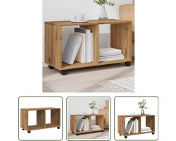 vidaXL Mechanische Gereedschappen - Draaiknop Sleutelset - Rolkast 72x33x42,5 cm bewerkt hout artisanaal eikenkleurig - Tools Set - Torque Wrench - Draper Tools