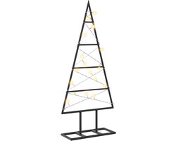 vidaXL - Metalen - kerstboom - KUOPIO - 60 - cm - Warmwit - Poedercoated - staal - Zwart