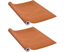 vidaXL - Meubelfolie - zelfklevend - 500x90 - cm - PVC - lichteikenkleurig