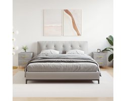 vidaXL Meubilair - Nachtkastjes - Nachtkastjes 2 st 40x35x47,5 cm bewerkt hout betongrijs - Kast - Modern - Beton Grijs
