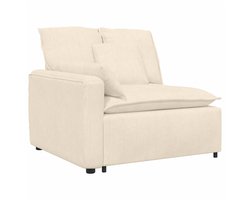 vidaXL - Modulaire - bank - Armleuning - eindmodule - met - kussens - 100 - cm