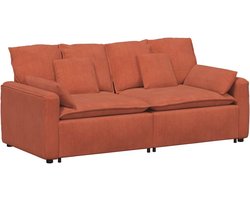 vidaXL - Modulaire - bank - met - kussens - rood - oranje