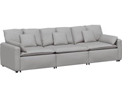 vidaXL - Modulaire - bank - met - kussens - wolk - grijs