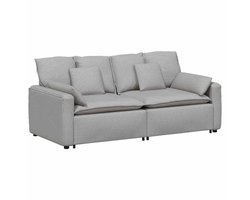 vidaXL - Modulaire - bank - met - kussens - wolk - grijs