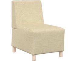 vidaXL - Modulaire - bank - zonder - armleuningen - crème - 55 - cm - stof