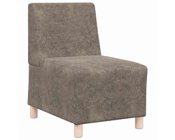 vidaXL - Modulaire - bank - zonder - armleuningen - donkergrijs - 55 - cm - imitatiesuède