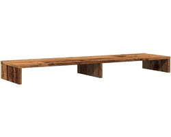 vidaXL Monitor stand 100x27x10cm wood wood wood colored