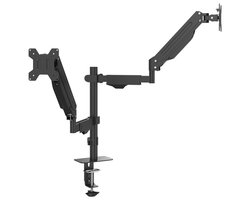 vidaXL Monitorarmbeslag - Monitorbeugel - Monitorbeugels 27 inch scherm gasveer 20 kg - Laptopstandaard - Ergonomische Monitorbeugel - Flexibele Monitorbeugel