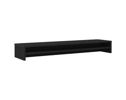 vidaXL - Monitorstandaard - 100x24x13 - cm - zwart - eikenhout