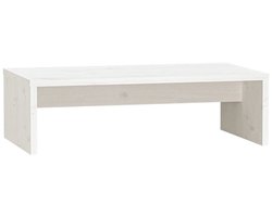 vidaXL - Monitorstandaard - 50x27x15 - cm - massief - grenenhout - wit