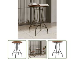 vidaXL Mozaïektafel - Bistrotafel - Bistrotafel mozaïek Ø50x70 cm keramiek terracottakleurig - Keramische Tafel - Buitentafel - Terrastisch