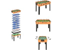 vidaXL - Multispeeltafel - 15-in-1 - 121x61x82 - cm - esdoornkleurig