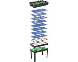 vidaXL - Multispeeltafel - 15-in-1 - 121x61x82 - cm - zwart
