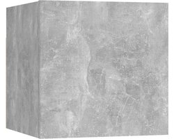 vidaXL - Nachtkastje - 30,5x30x30 - cm - bewerkt - hout - betongrijs