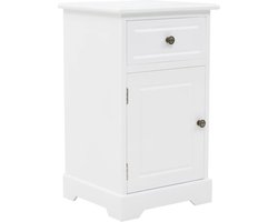 vidaXL - Nachtkastje - 35x32x59 - cm - MDF - en - grenenhout