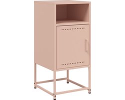 vidaXL - Nachtkastje - 36x39x78 - cm - staal - roze