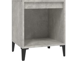 vidaXL Nachtkastje - 40x35x50 cm - Betongrijs Nachtkastje - Bijzettafel - Kast - Meubilair - Slaapkamermeubelen