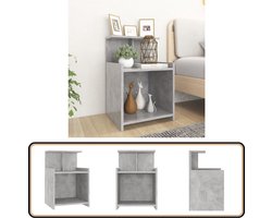 vidaXL Nachtkastje 40x35x60 cm - Betongrijs Nachtkastje - Bijzettafels - Beton Grijs - Houten Meubilair - Slaapkamers