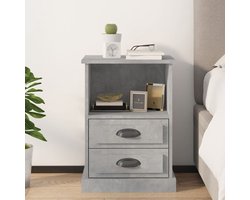 vidaXL Nachtkastje - 43x36x60 cm - Betongrijs Nachtkastje - Kast - Meubel - Beton Grijs - Houten Kast