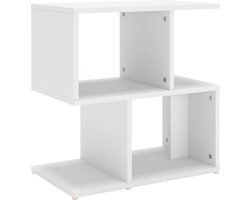 vidaXL - Nachtkastje - 50x30x51,5 - cm - bewerkt - hout - wit