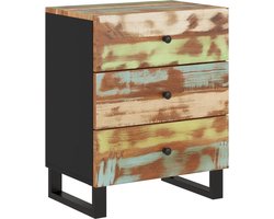 vidaXL - Nachtkastje - 50x33x62 - cm - massief - gerecycled - hout - en - bewerkt - hout