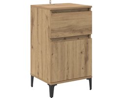 vidaXL - Nachtkastje - Artisan - Eiken - 40 - x - 35 - x - 70 - cm - Bewerkt - hout