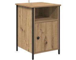 vidaXL - Nachtkastje - Artisan - Eiken - 40 - x - 42 - x - 60 - cm - Bewerkt - hout