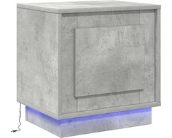 vidaXL - Nachtkastje - Beton - Grijs - 44 - x - 34,5 - x - 45 - cm - Bewerkt - hout