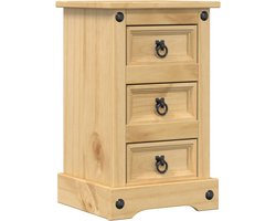 vidaXL - Nachtkastje - Corona - 35x32,5x58 - cm - massief - grenenhout