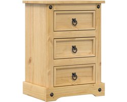 vidaXL - Nachtkastje - Corona - 45x35x64 - cm - massief - grenenhout
