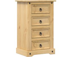 vidaXL - Nachtkastje - Corona - 53x39x84 - cm - massief - grenenhout