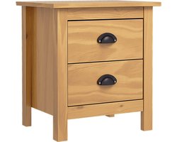 vidaXL - Nachtkastje - Hill - 46x35x49,5 - cm - massief - grenenhout
