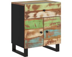 vidaXL Nachtkastje - Massief gerecycled hout - 50x33x60 cm Nachtkastje - Industrieel Design - Houten Nachtkastje - Vintage Nachtkastje - Multifunctioneel Kastje