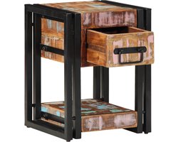 vidaXL - Nachtkastje - met - lade - 2 - pcs - Multikleur - 30 - x - 30 - x - 40 - cm