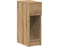 vidaXL - Nachtkastje - met - lade - 20x36x60 - cm - artisanaal - eikenkleurig