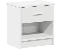 vidaXL - Nachtkastje - met - lade - 39x28x41 - cm - wit