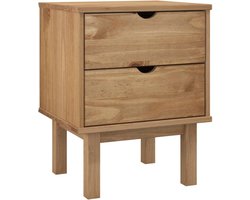 vidaXL - Nachtkastje - OTTA - 45x39x57 - cm - massief - grenenhout