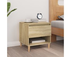 vidaXL Nachtkastje - Sonoma Eiken - 50x46x50 cm Nachtkastje - Kast - Salontafel - Woonaccessoires - Bedroom Furniture