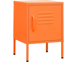 vidaXL Nachtkastje Staal Oranje - 35x35x51 cm Nachtkastje - Bedside Table - Staalkast - Metalen Kast - Oranjekleur
