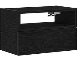 vidaXL - Nachtkastje - wandgemonteerd - 45x26x28,5 - cm - zwart