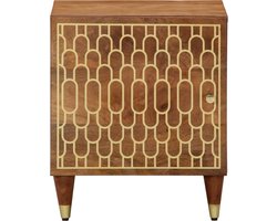 vidaXL Nachtkastjes Mangohout - Set van 2 Nachtkastjes - Salontafel - Houten Meubilair - Mango Wood Furniture - Vintage Meubels