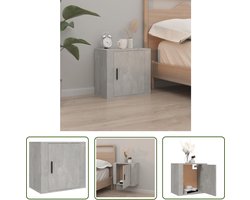 vidaXL Nachtlamp - Wandlamp - Nachtkastje wandgemonteerd 50x30x47 cm betongrijs - Kastje - Bergruimte - Slaapkamerdecoratie