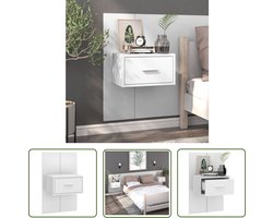 vidaXL Nachtlamp - Wandlamp - Nachtkastje wandgemonteerd wit - Wandkasten - Bergruimte - Slaapkamersdecoratie